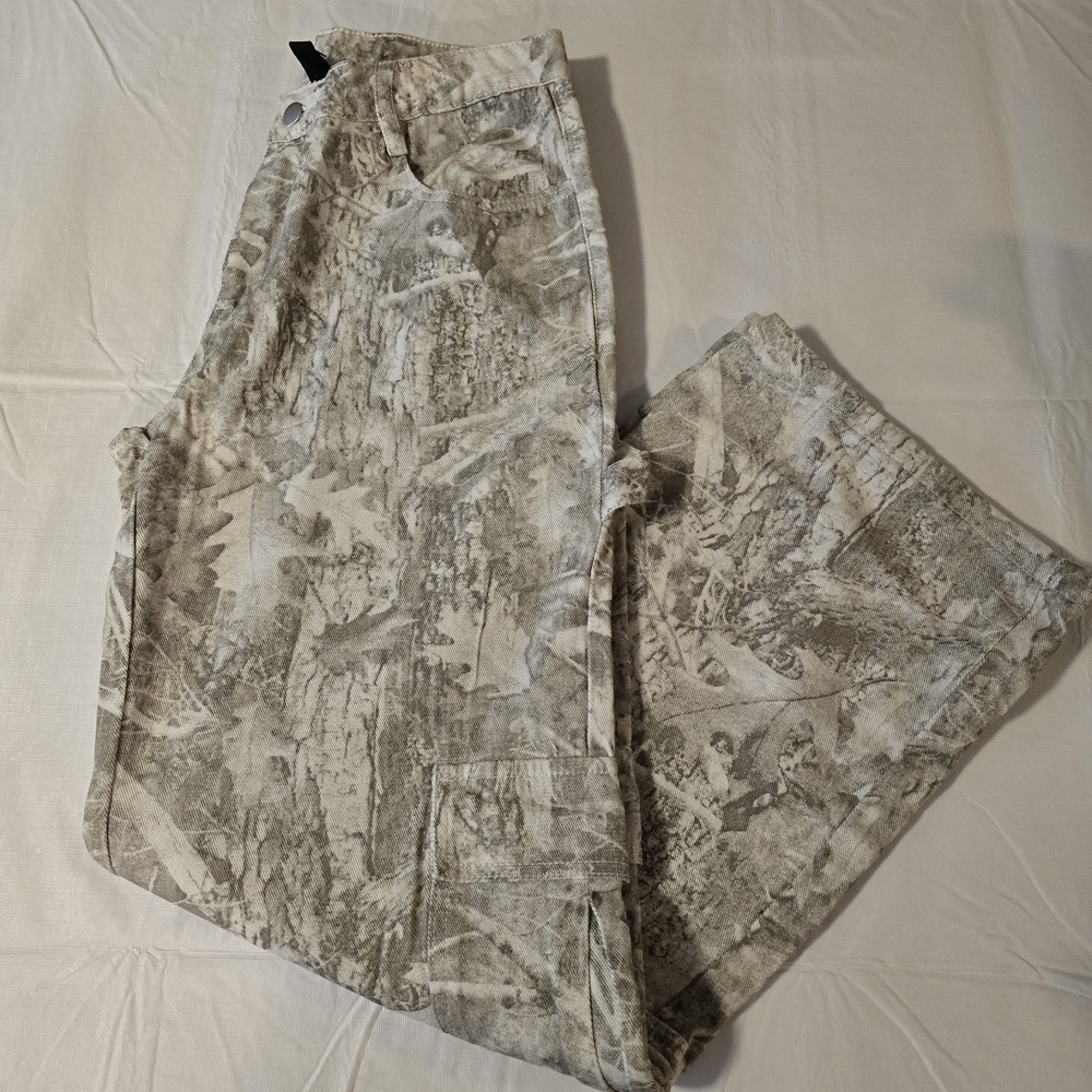 Windsor Camouflage Flare & Wide Leg Jeans